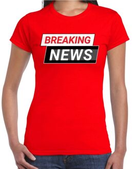 Bellatio Decorations Breaking News t-shirt rood voor dames 2XL