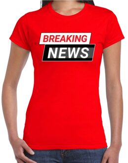 Bellatio Decorations Breaking News t-shirt rood voor dames XL