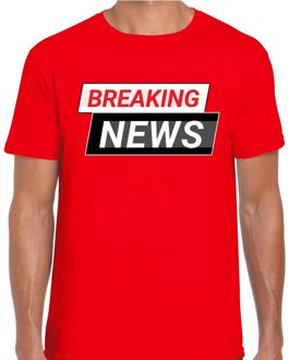 Bellatio Decorations Breaking News t-shirt rood voor heren 2XL