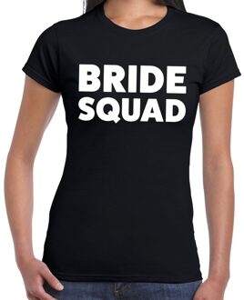 Bellatio Decorations Bride Squad tekst t-shirt zwart dames