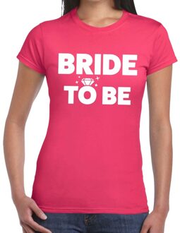 Bellatio Decorations Bride to be fun t-shirt roze voor dames XS - Feestshirts