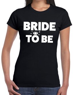Bellatio Decorations Bride to Be tekst t-shirt zwart dames