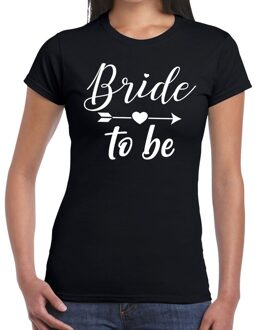 Bellatio Decorations Bride to be vrijgezellenfeest t-shirt zwart voor dames 2XL - Feestshirts