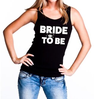 Bellatio Decorations Bride to be vrijgezellenfeest tanktop / mouwloos shirt zwart dam S