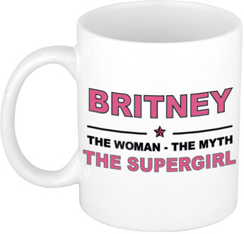 Bellatio Decorations Britney The woman, The myth the supergirl pensioen cadeau mok/beker 300 ml