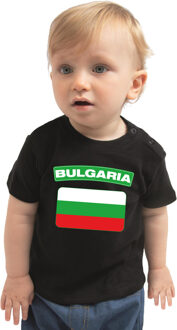 Bellatio Decorations Bulgaria t-shirt met vlag Bulgarije zwart voor babys 74 (5-9 maanden)