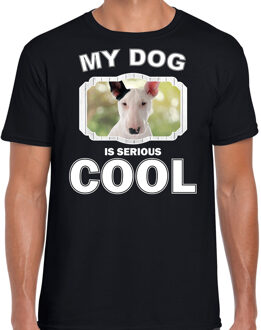 Bellatio Decorations Bullterrier honden t-shirt my dog is serious cool zwart - heren - Bullterriers liefhebber cadeau shirt L