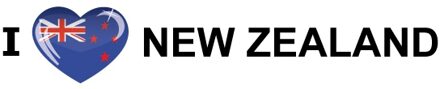 Bellatio Decorations Bumper sticker I Love New Zealand