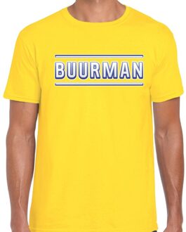 Bellatio Decorations Buurman verkleed t-shirt geel voor heren L