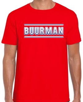 Bellatio Decorations Buurman verkleed t-shirt rood voor heren 2XL