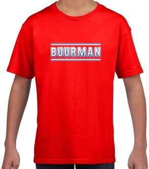 Bellatio Decorations Buurman verkleed t-shirt rood voor kids L (146-152)