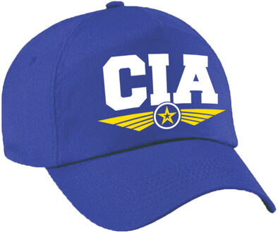 Bellatio Decorations C.I.A. agent tekst pet / baseball cap blauw voor kinderen - Verkleedhoofddeksels