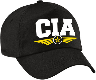 Bellatio Decorations C.I.A. agent tekst pet / baseball cap zwart voor volwassenen - Verkleedhoofddeksels