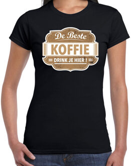 Bellatio Decorations Cadeau barista t-shirt voor de beste koffie zwart voor dames 2XL