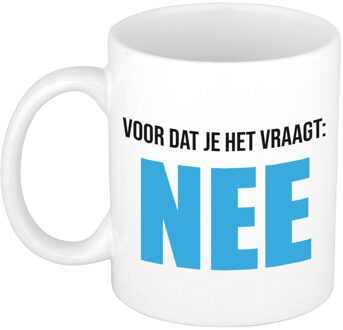 Bellatio Decorations Cadeau koffie/thee mok - blauw - de slimste - 300 ml - keramiek