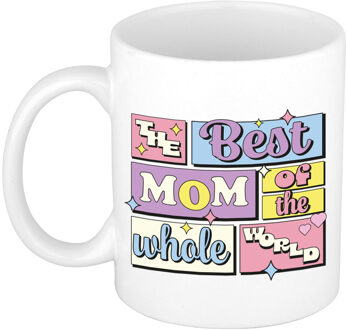 Bellatio Decorations Cadeau koffie/thee mok - de beste mama - van de wereld - wit - 300 ml - keramiek