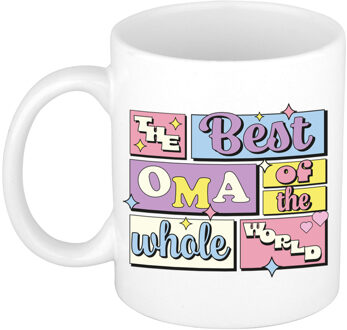 Bellatio Decorations Cadeau koffie/thee mok - de beste oma - van de wereld - wit - 300 ml - keramiek