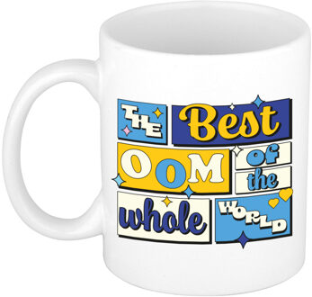 Bellatio Decorations Cadeau koffie/thee mok - de beste oom - van de wereld - wit - 300 ml - keramiek