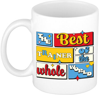 Bellatio Decorations Cadeau koffie/thee mok - de beste trainer/coach - van de wereld - wit - 300 ml - keramiek