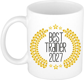 Bellatio Decorations Cadeau koffie/thee mok - de beste trainer van 2027 - wit - 300 ml - keramiek