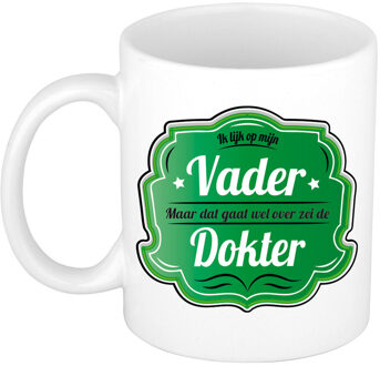 Bellatio Decorations Cadeau koffie/thee mok - groen - ik lijk op mijn vader - 300 ml - Vaderdag