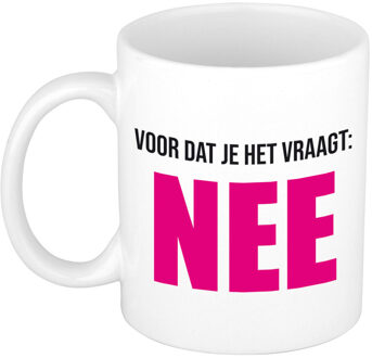 Bellatio Decorations Cadeau koffie/thee mok - roze - de slimste - 300 ml - keramiek