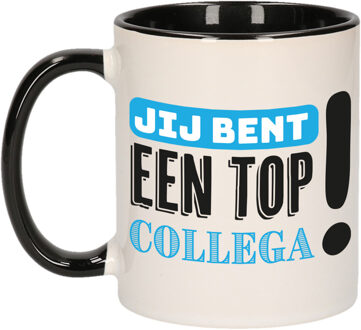 Bellatio Decorations Cadeau koffie/thee mok voor collega - blauw - 300 ml - top collega - feest mokken