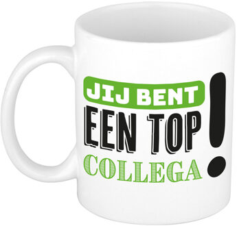 Bellatio Decorations Cadeau koffie/thee mok voor collega - groen - 300 ml - top collega - feest mokken