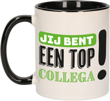 Bellatio Decorations Cadeau koffie/thee mok voor collega - groen - keramiek - 300 ml - top collega