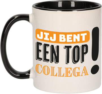 Bellatio Decorations Cadeau koffie/thee mok voor collega - oranje - keramiek - 300 ml - top collega