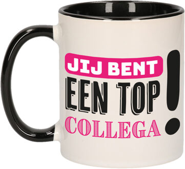 Bellatio Decorations Cadeau koffie/thee mok voor collega - roze - 300 ml - top collega - feest mokken