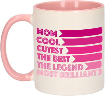 Bellatio Decorations Cadeau koffie/thee mok voor mama - lijstje beste mama - 300 ml - Moederdag