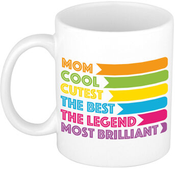 Bellatio Decorations Cadeau koffie/thee mok voor mama - lijstje beste mama - multi - 300 ml - Moederdag