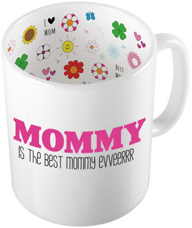 Bellatio Decorations Cadeau koffie/thee mok voor mama - roze - mama is de beste - Moederdag - feest mokken