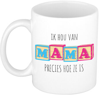 Bellatio Decorations Cadeau koffie/thee mok voor mama - wit - liefde - keramiek - Moederdag