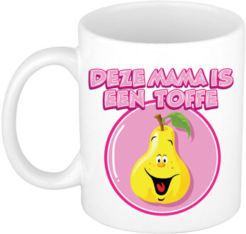 Bellatio Decorations Cadeau koffie/thee mok voor Mama - wit - toffe Mama - keramiek - 300 ml