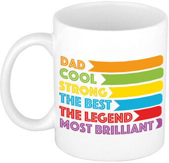 Bellatio Decorations Cadeau koffie/thee mok voor papa - lijstje beste papa - 300 ml - Vaderdag