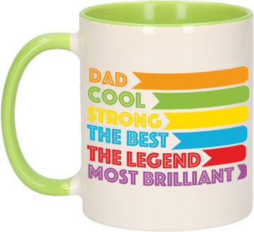 Bellatio Decorations Cadeau koffie/thee mok voor papa - lijstje beste papa - 300 ml - Vaderdag