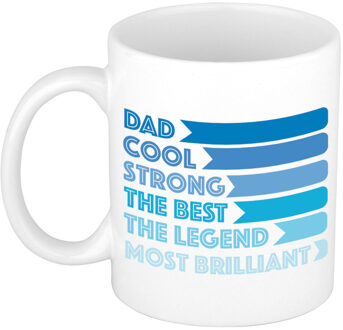 Bellatio Decorations Cadeau koffie/thee mok voor papa - lijstje beste papa - 300 ml - Vaderdag