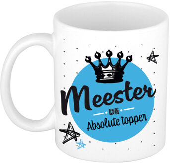 Bellatio Decorations Cadeau koffiemok voor meester/leraar - topper - verjaardag/einde schooljaar kado - meesterdag