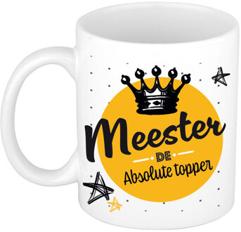 Bellatio Decorations Cadeau koffiemok voor meester/leraar - topper - verjaardag/einde schooljaar kado - meesterdag