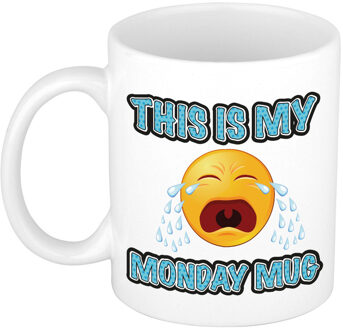 Bellatio Decorations Cadeau mok - grappig - maandag - keramiek - 300 ml - kantoor humor