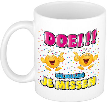 Bellatio Decorations Cadeau mok voor collega - afscheid - keramiek - 300 ml - we zullen je missen