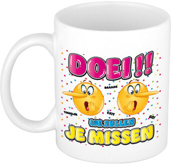 Bellatio Decorations Cadeau mok voor collega - afscheid - keramiek - 300 ml - we zullen je missen