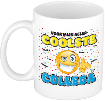 Bellatio Decorations Cadeau mok voor collega - grappig - keramiek - 300 ml - coolste collega