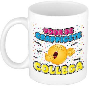 Bellatio Decorations Cadeau mok voor collega - grappig - keramiek - 300 ml - grappigste collega