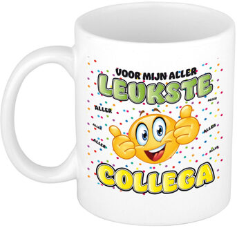 Bellatio Decorations cadeau mok voor collega - grappig - keramiek - 300 ml - leukste collega - feest mokken Groen