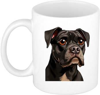 Bellatio Decorations Cadeau mok voor honden liefhebbers - Boxer hond - Cartoon tekening - keramiek - 300 ml