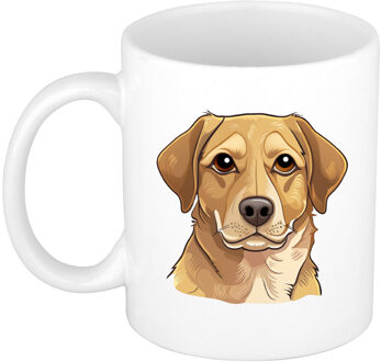Bellatio Decorations Cadeau mok voor honden liefhebbers - Labrador Retriever hond - Cartoon tekening - keramiek - 300 ml