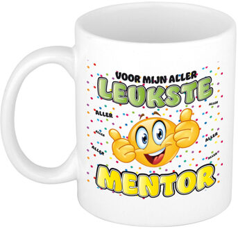 Bellatio Decorations cadeau mok voor mentor - grappig - keramiek - 300 ml - meesterdag - feest mokken Groen